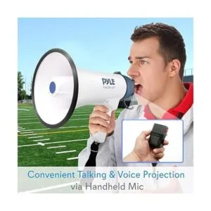 Pyle Megaphone altavoz PA Bullhorn con sirena_5