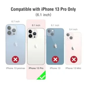 LUCKYCOIN Funda cruzada para iPhone 13 Pro con correa de_2