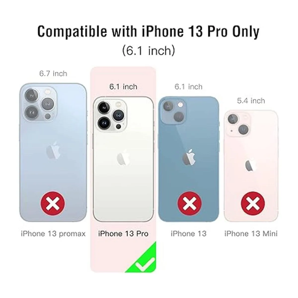 LUCKYCOIN Funda cruzada para iPhone 13 Pro con correa de_2