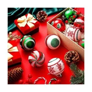 30 piezas de adornos de bolas de Navidad para colgar en_5