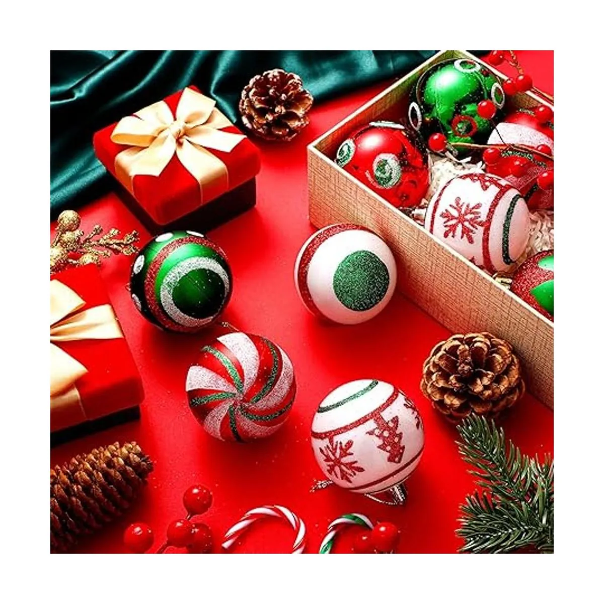 30 piezas de adornos de bolas de Navidad para colgar en_5