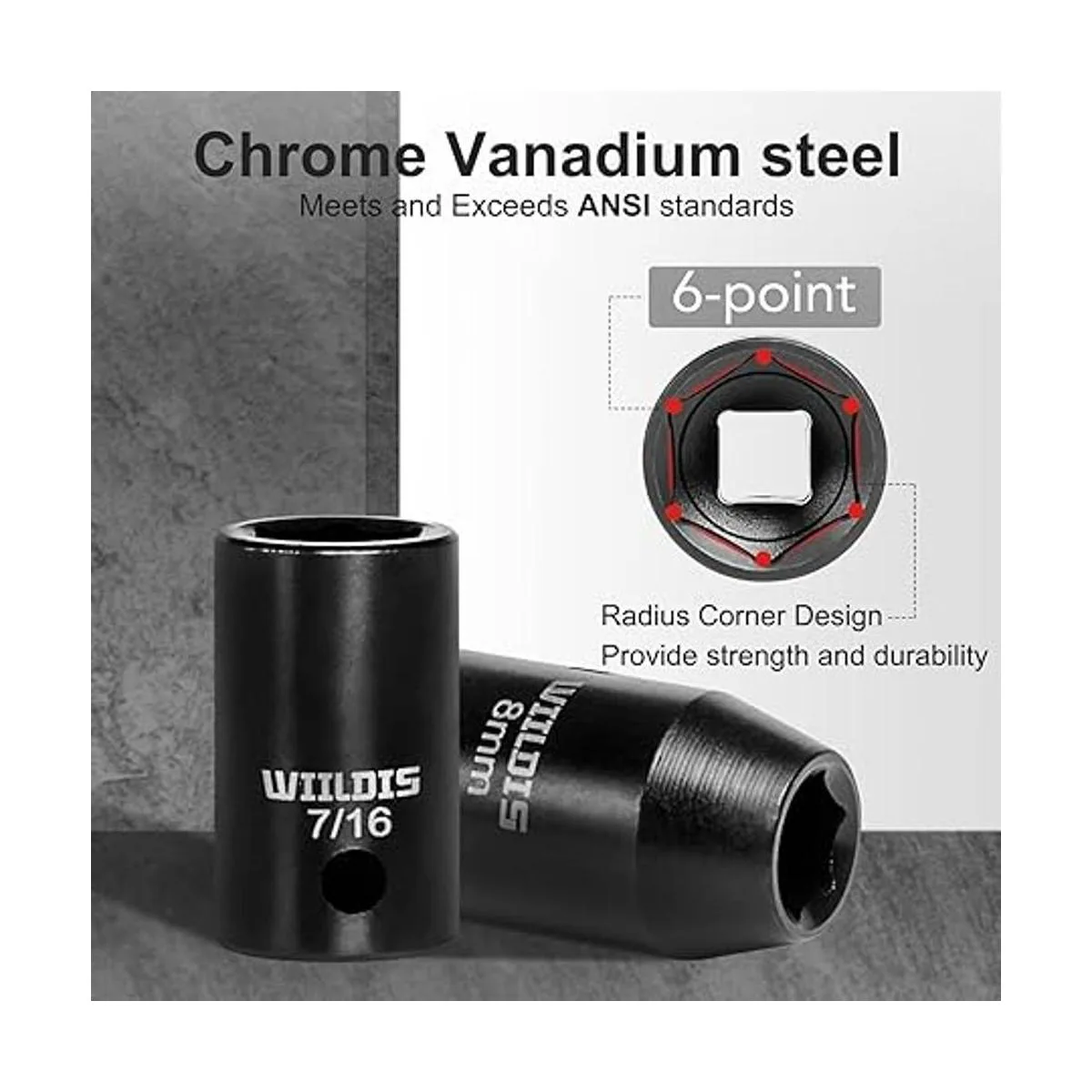 WIILDIS Juego de llaves de impacto 33 piezas juego de_2