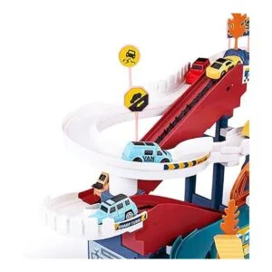 Rampa de coche de juguete diseño de dinosaurios colinas_4