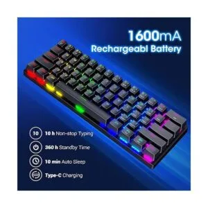 Teclado mecánico inalámbrico para juegos 60_6