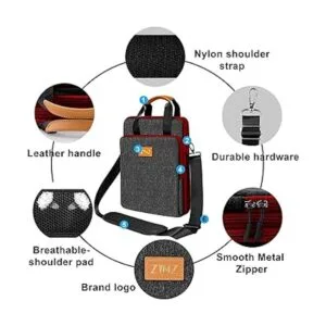 ZINZ Funda de hombro para laptop de 12.9 a 13 pulgadas con_5