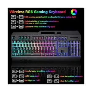 Teclado y ratón inalámbrico RGB para juegos teclado_3