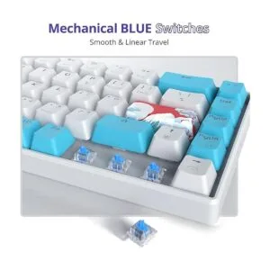 Owpkeenthy Teclado mecánico para juegos con cable 65 con_2