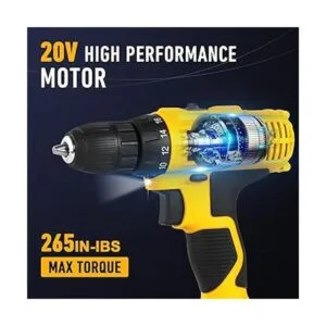 KREBS Power Juego de taladro inalámbrico de iones de_6