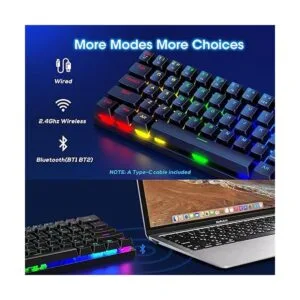 Teclado mecánico inalámbrico para juegos 60_2