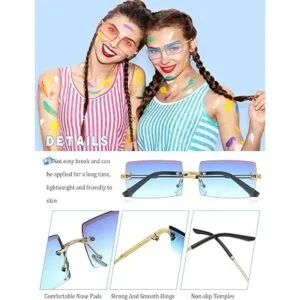 20 pares de gafas de sol vintage sin montura sin marco de_3