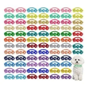 80 piezas de corbatín para perro collar de perro_1