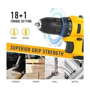 KREBS Power Juego de taladro inalámbrico de iones de_5