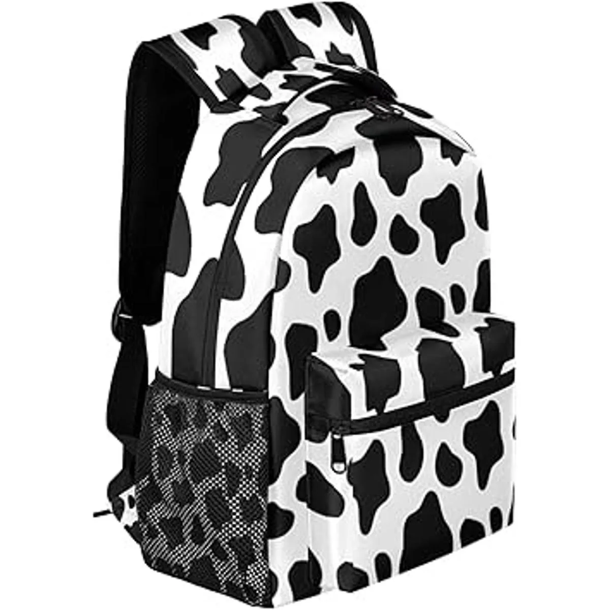 Animal Cow Print Backpacks for Girls Kids Boys Black and_2