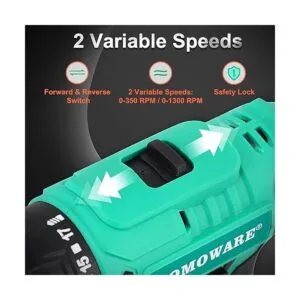 COMOWARE Taladro inalámbrico de 20 V juego de brocas_5