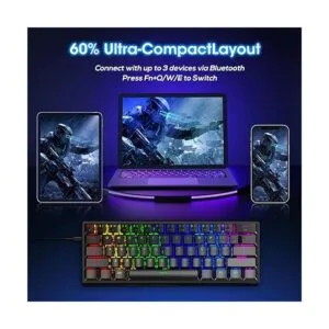 Teclado mecánico inalámbrico para juegos 60_3