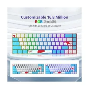 Owpkeenthy Teclado mecánico para juegos con cable 65 con_3