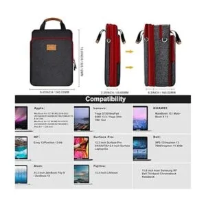 ZINZ Funda de hombro para laptop de 12.9 a 13 pulgadas con_2