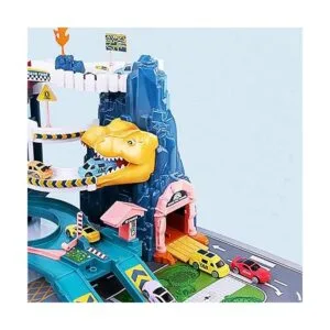 Rampa de coche de juguete diseño de dinosaurios colinas_3
