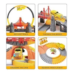 OR OR TU Juego de 342 piezas de juguetes de carreras de_2