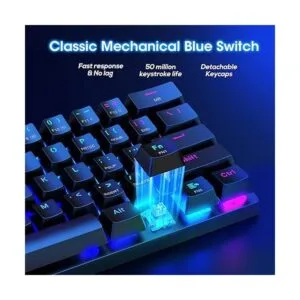 Teclado mecánico inalámbrico para juegos 60_5