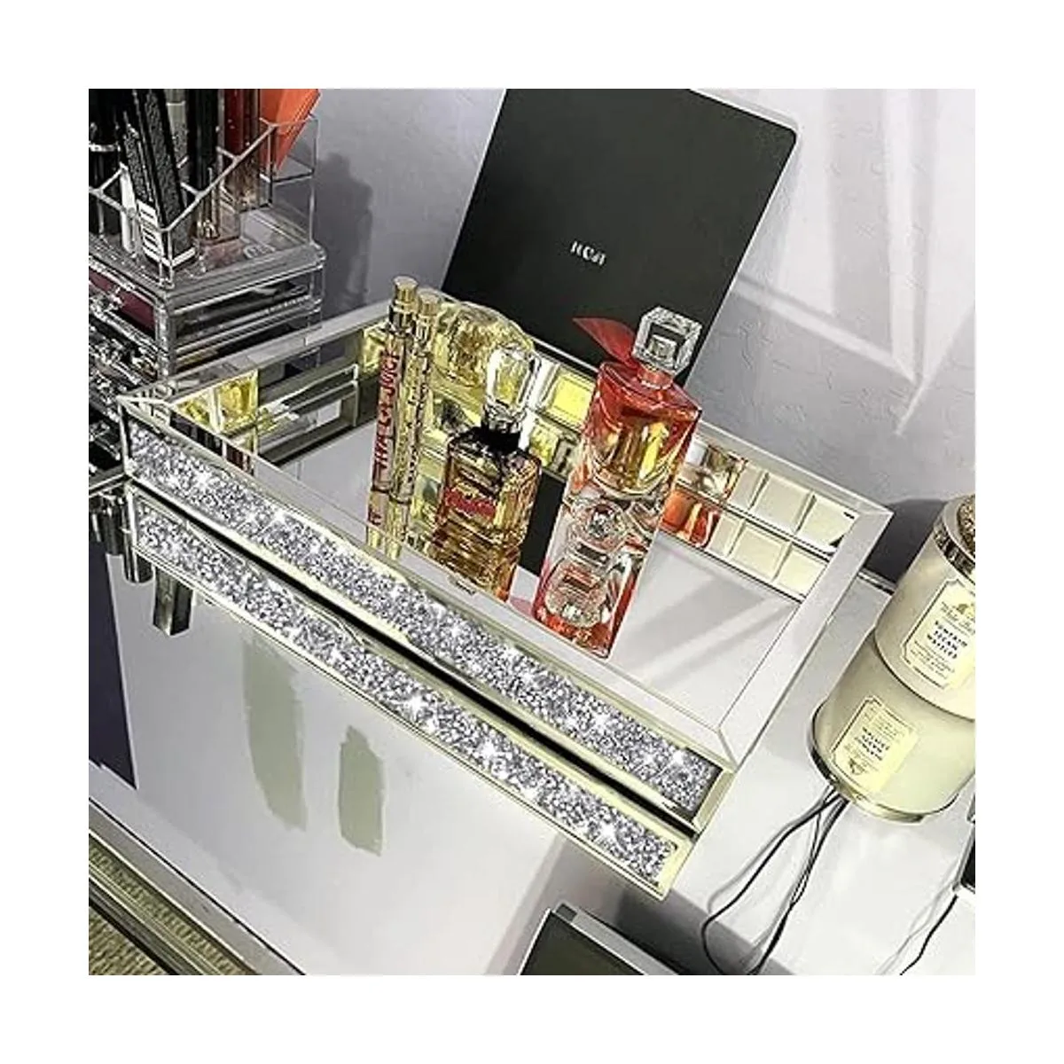 Wocred Organizador de joyas de espejo para dormitorio_5