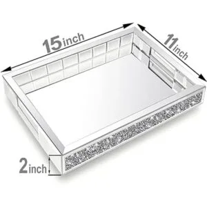 Wocred Organizador de joyas de espejo para dormitorio_7