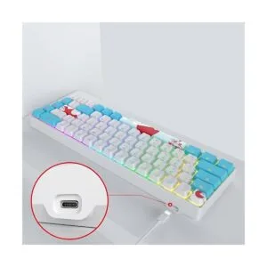 Owpkeenthy Teclado mecánico para juegos con cable 65 con_5