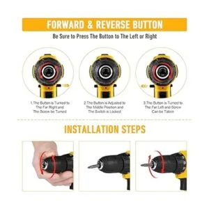 KREBS Power Juego de taladro inalámbrico de iones de_3