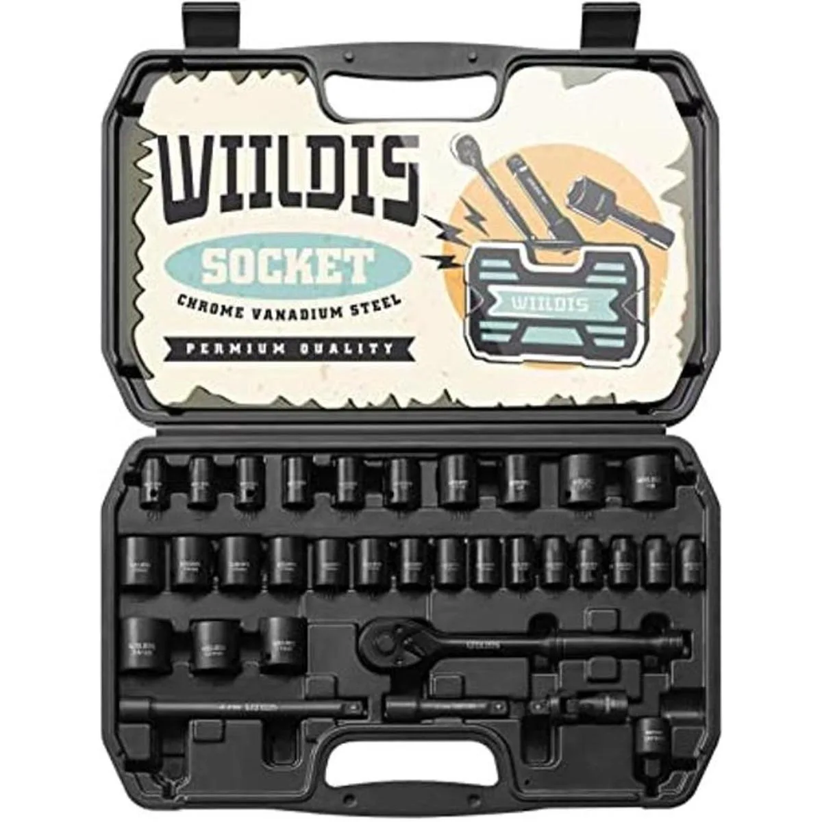 WIILDIS Juego de llaves de impacto 33 piezas juego de_1