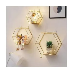Liywall Estantes flotantes hexagonales decoración de_1