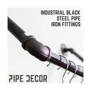 PIPE DECOR Perchero de ropa de pared de tubería_4