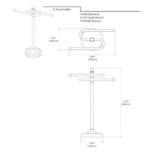 Gatco Estilo soporte para toallas para mueble 1546_5