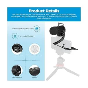 Saramonic Micrófono de cámara compacta con condensador de_3