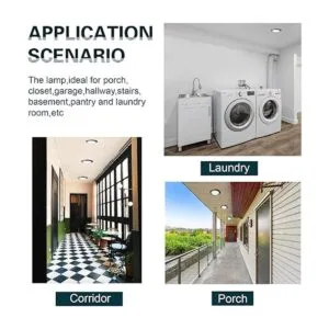 TOPELER Luz de techo LED de bronce regulable de 6_5