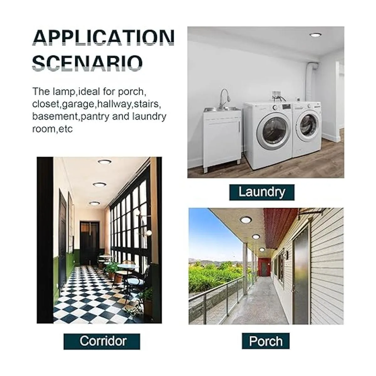 TOPELER Luz de techo LED de bronce regulable de 6_5