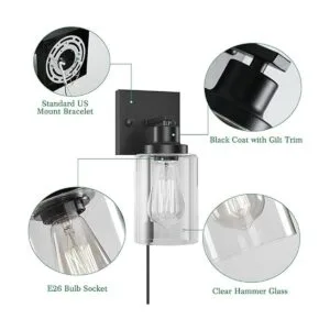 2 luces enchufables para tocador de baño modernas luces_5