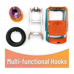 HUHOLE Ganchos para bicicleta de escalera de garaje 4_2