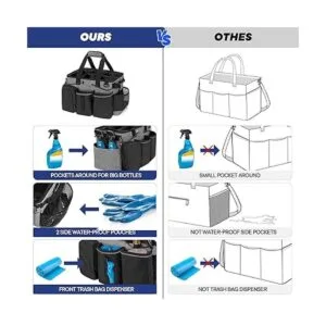 LoDrid Bolsa grande de limpieza profesional con divisor_2