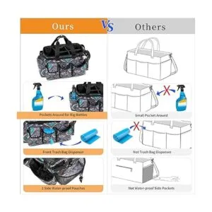 LoDrid Bolsa grande de limpieza portátil con divisor_2