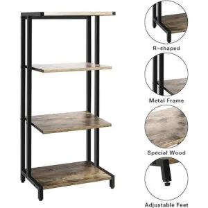 Xcosrack Estante de baño de 4 niveles estante de_4