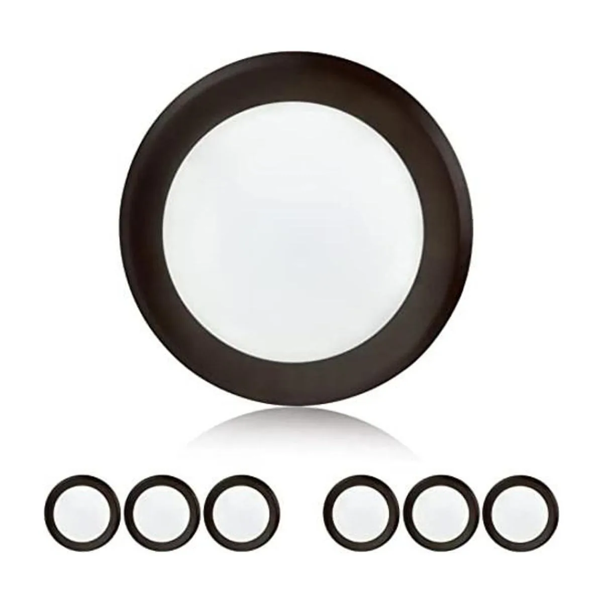 TOPELER Luz de techo LED de bronce regulable de 6_1