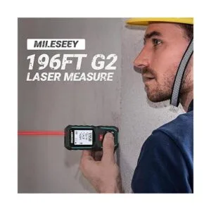 MiLESEEY Cinta métrica láser de 196 pies con sensor de_3