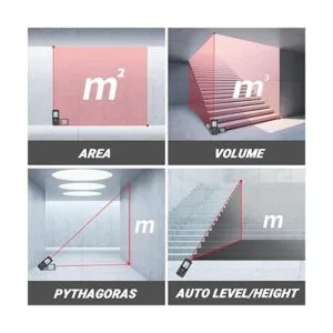 MiLESEEY Cinta métrica láser de 196 pies con sensor de_2