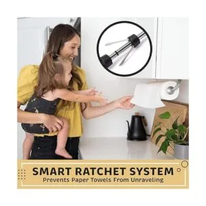 Dispensador de papel de pared con una sola mano soporte_4