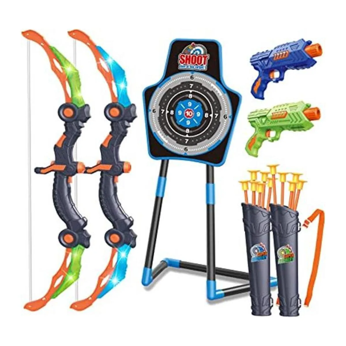 SpringFlower Arco y flecha para niños de 5 6 7 8 9 10_1