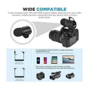 Saramonic Micrófono de cámara compacta con condensador de_4