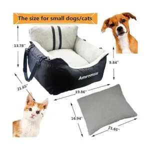 Asiento de coche para perros pequeños totalmente_2