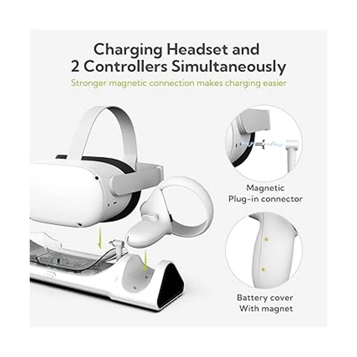 ZYBER Base de carga para Meta Quest 2 soporte de carga de_3