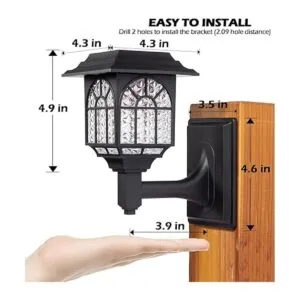 LeiDrail Luces solares para cerca paquete de 4 luces_2