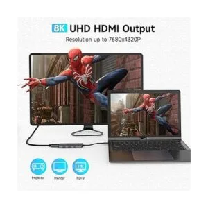 RSHTECH Hub USB C adaptador de dongle USB C con HDMI 8K_2